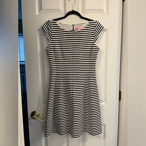 Lilly Pulitzer navy and White Striped Dress
